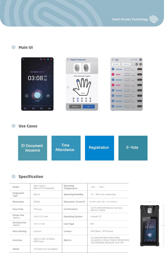 UBio Tablet 5